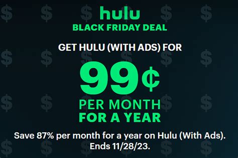 hulu promo black friday|black friday hulu deals.